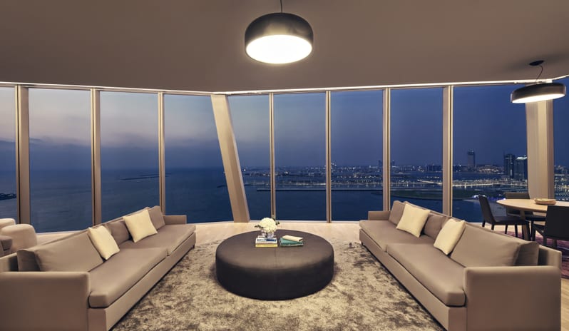 Two Bedroom Premium Suite Panoramic Night View.